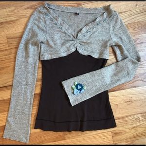 Anthropologie Language Los Angeles sweater tee